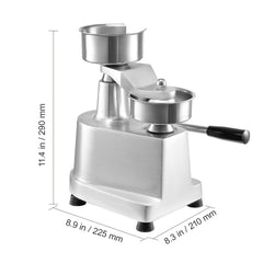 Commercial Burger Patty Maker, 100mm Hamburger Beef Patty Maker, Heavy Duty Food-Grade Stainless Steel Bowl Burger Press Machine, Kitchen Meat Forming Processor with 1000 Pcs Patty Papers