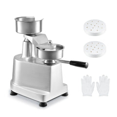 Commercial Burger Patty Maker, 100mm Hamburger Beef Patty Maker, Heavy Duty Food-Grade Stainless Steel Bowl Burger Press Machine, Kitchen Meat Forming Processor with 1000 Pcs Patty Papers