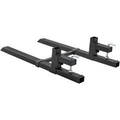 Pallet Forks, 907 kg Clamp on Pallet Forks, 1090 mm Total Length Tractor Bucket Forks with Adjustable Stabilizer bar, Heavy Duty Pallet Forks for Tractor Attachments, Skid Steer, Loader Bucket