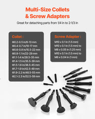 Blind Hole Bearing Puller Set, 16-in-1 Inner Bearing Race and Seal Extractor Kit, 16 PCS Slide Hammer Pilot Insert Inner Internal Bearing Removal Tool Set with 10 Split Collets and Counterstay