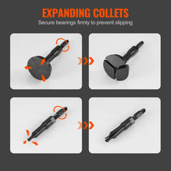 Blind Hole Collet Bearing Race and Seal Puller Extractor Kit, Slide Hammer Pilot Insert Inner Internal Bearing Removal Tool Set, 10 Adjustable Collects and Counterstay, 16 PCS