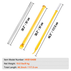 Tire Bead Breaker Slide Hammer, 117.5 cm Length Tire Slide Hammer, Heavy Duty Steel Tire Changing Tool, Tire Breaker Bar for Car Truck Trailer Tire Removal