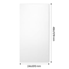 HDPE Plastic Sheet Board, 1 Pack High Density Polyethylene Sheet Plastic Panel, 610 x 1219 mm 13 mm Thick Customizable Plastic Panels, for DIY Crafts, Heavy Duty Industrial Equipment, White