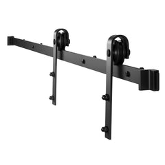 6.6FT Sliding Barn Door Hardware Kit, 330 LBS Weight Capacity, Compatible with 36-40 Inches Width & 1-3/8 to 1-3/4 Inches Thickness Single Sliding Barn Door, Durable Track & J-shape Roller Black