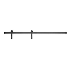 6.6FT Sliding Barn Door Hardware Kit, 330 LBS Weight Capacity, Compatible with 36-40 Inches Width & 1-3/8 to 1-3/4 Inches Thickness Single Sliding Barn Door, Durable Track & J-shape Roller Black