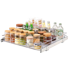 Pull Out Cabinet Under Sink Organizer 20 x 21 Inch Wire Drawer Basket