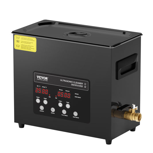 6L Ultra Sonic Cleaner, 180W Digital Ultrasonic Cleaning Machine with Gentle Mode & Upgraded Degassing, 40kHz Industrial Ultrasound Cleaner with Heater & Timer for Retainer, Jewelry, Tools