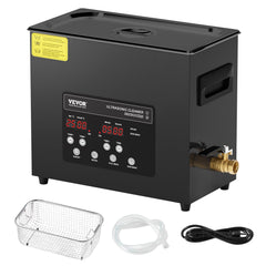 6L Ultra Sonic Cleaner, 180W Digital Ultrasonic Cleaning Machine with Gentle Mode & Upgraded Degassing, 40kHz Industrial Ultrasound Cleaner with Heater & Timer for Retainer, Jewelry, Tools