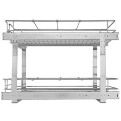 2-Tier Wire Pull Out Cabinet Under Sink Organizer 14x21 Inch Drawer Basket