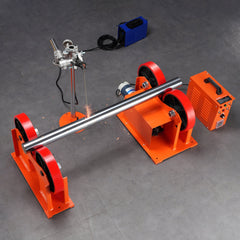 Turning Rolls Linkage Roller, 1000KG/2205LBS Loading Welding Turning Roll, 25-1400mm Diameter, 80-1600 mm/min Rotary Welding Positioner & Welding Torch Stand for Welding Equipment Support