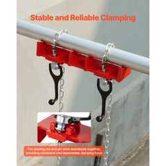 Pipe Welding Vise, 1/2 to 8-inch Pipe Welding Clamp with Dual Chains & Crank Handles, Heavy-Duty Cast Iron Welding Vise for a Variety of Pipes