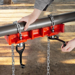 Pipe Welding Vise, 1/2 to 8-inch Pipe Welding Clamp with Dual Chains & Crank Handles, Heavy-Duty Cast Iron Welding Vise for a Variety of Pipes