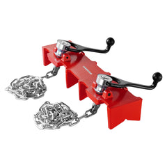 Pipe Welding Vise, 1/2 to 8-inch Pipe Welding Clamp with Dual Chains & Crank Handles, Heavy-Duty Cast Iron Welding Vise for a Variety of Pipes