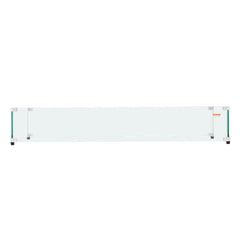 Glass Wind Guard for Rectangular Fire Pit Table 798 x 317 x 165 mm, 8mm Thick and Sturdy Tempered Glass Panel with Hard Aluminum Corner Bracket & Rubber Feet, Easy to Assemble