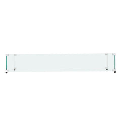 Glass Wind Guard for Rectangular Fire Pit Table 748 x 340 x 165 mm, 8mm Thick and Sturdy Tempered Glass Panel with Hard Aluminum Corner Bracket & Rubber Feet, Easy to Assemble