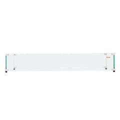 Glass Wind Guard for Rectangular Fire Pit Table 748 x 340 x 165 mm, 8mm Thick and Sturdy Tempered Glass Panel with Hard Aluminum Corner Bracket & Rubber Feet, Easy to Assemble