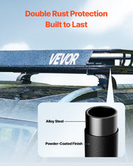 Roof Rack Cargo Carrier, 1095 x 1270 x 105 mm, Universal Rooftop Cargo Basket, Car Top Luggage Holder with 68 kg Max Load Capacity, 4.1 in Fence, Anti-Rust Alloy Steel, Wind Fairing, for SUV Car