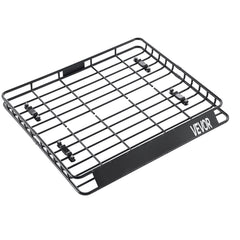 Roof Rack Cargo Carrier, 1095 x 1270 x 105 mm, Universal Rooftop Cargo Basket, Car Top Luggage Holder with 68 kg Max Load Capacity, 4.1 in Fence, Anti-Rust Alloy Steel, Wind Fairing, for SUV Car