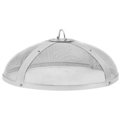 Fire Pit Spark Screen Round 20", Reinforced Heavy Duty Steel Metal Cover, Outdoor Firepit Lid, Easy-Opening Top Screen Covers Round with Ring Handle for Outdoor Patio Fire Pits Backyard