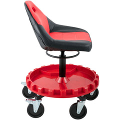 Rolling Garage Stool 300LBS Adjustable Mechanic Work Shop Seat w/Casters