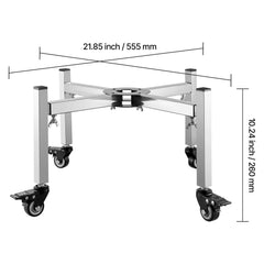 Fire Pit Stand, 38-68.6 cm Adjustable Stretch with 4 Casters, Firepit Stand for Solo Stove Bonfire Ranger Yukon & Other Outside Firepit, Stainless Steel Camping Fire Pit Accessory for Fireplace