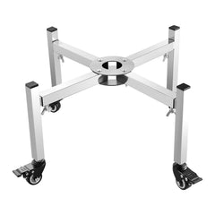 Fire Pit Stand, 38-68.6 cm Adjustable Stretch with 4 Casters, Firepit Stand for Solo Stove Bonfire Ranger Yukon & Other Outside Firepit, Stainless Steel Camping Fire Pit Accessory for Fireplace