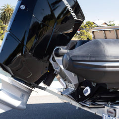 Transom Saver, 609.6-914.4 mm, Adjustable Boat Transom Saver with Heavy-Duty Head, Corrosion-Resistant Easy-to-Install Transom Savers for Less Than 100 HP Outboard Motor , Fit for Roller & Trailer