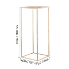 Wedding Flower Stand, 10PCS 60cm Column Flower Stand, Floral Stands with Metal Laminate, Gold Rectangular Floral Display Rack for Wedding, Party, Birthday, Home, Gold Centerpiece Stands