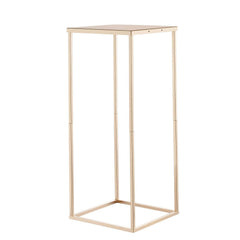 Wedding Flower Stand, 10PCS 60cm Column Flower Stand, Floral Stands with Metal Laminate, Gold Rectangular Floral Display Rack for Wedding, Party, Birthday, Home, Gold Centerpiece Stands