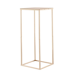 Wedding Flower Stand, 10PCS 60cm Column Flower Stand, Floral Stands with Metal Laminate, Gold Rectangular Floral Display Rack for Wedding, Party, Birthday, Home, Gold Centerpiece Stands