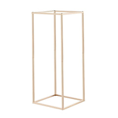 Wedding Flower Stand, 10PCS 60cm Column Flower Stand, Floral Stands with Hidden Screw, Rectangular Cubic Floral Display Rack for Wedding, Party, Birthday, Home, Gold Centerpiece Stands