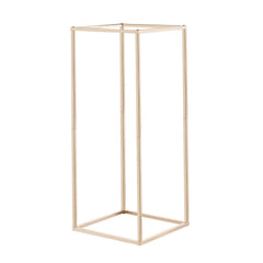 Wedding Flower Stand, 10PCS 60cm Column Flower Stand, Floral Stands with Hidden Screw, Rectangular Cubic Floral Display Rack for Wedding, Party, Birthday, Home, Gold Centerpiece Stands