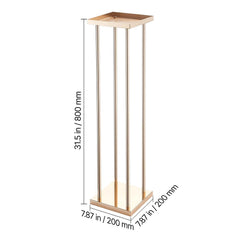 Wedding Flower Stand, 10PCS 80cm Column Flower Stand, Floral Stands with Metal Laminate, Cylindrical Cubic Floral Display Rack for Wedding, Party, Birthday, Home, Gold Centerpiece Stands