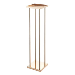 Wedding Flower Stand, 10PCS 80cm Column Flower Stand, Floral Stands with Metal Laminate, Cylindrical Cubic Floral Display Rack for Wedding, Party, Birthday, Home, Gold Centerpiece Stands