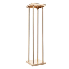 Wedding Flower Stand, 10PCS 80cm Column Flower Stand, Floral Stands with Metal Laminate, Cylindrical Cubic Floral Display Rack for Wedding, Party, Birthday, Home, Gold Centerpiece Stands