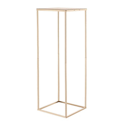 Wedding Flower Stand, 10PCS 80cm Column Flower Stand, Floral Stands with Metal Laminate, Gold Rectangular Floral Display Rack for Wedding, Party, Birthday, Home, Gold Centerpiece Stands