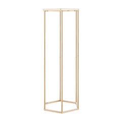 Wedding Flower Stand, 10PCS 80cm Column Flower Stand, Floral Stands with Acrylic Laminate, Hexagonal Cubic Floral Display Rack for Wedding, Party, Birthday, Home, Gold Centerpiece Stands