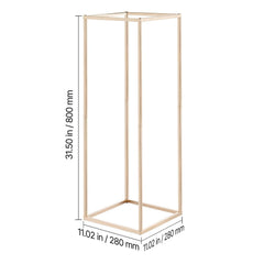 Wedding Flower Stand, 10PCS 80cm Column Flower Stand, Floral Stands with Hidden Screw, Rectangular Cubic Floral Display Rack for Wedding, Party, Birthday, Home, Gold Centerpiece Stands
