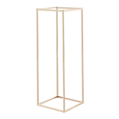 Wedding Flower Stand, 10PCS 80cm Column Flower Stand, Floral Stands with Hidden Screw, Rectangular Cubic Floral Display Rack for Wedding, Party, Birthday, Home, Gold Centerpiece Stands