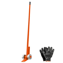 Prylever Bar, 2994 kg Weight Capacity, 1.4 m Carbon Steel Handle Lever Dolly, Pry Lever Bar with Wheels for Large Pallets, Heavy Items, Concrete Blocks, Heavy Duty Equipment Handling