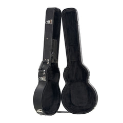 Electric Guitar Hard Case, 1050 mm Gourd-Shaped Guitar Hard Case, With Lock Latch Key Handle, PVC Padding Soft Lining Water-Resistant Hard Shell Guitar Cases, for 990 mm LES Paul Guitars, Black