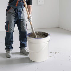 18.9L Bucket Liner for Concrete Mix, Reusable Silicone Mortar Bucket Liner for Thinset Paint Concrete Epoxy Mixing, Heavy-duty Grout Mixer Insert Tool with Graduated Measurements, Blue