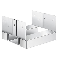 6x6 Post Base 10 Pcs, Inner Size 5.49x5.57inch/139.5x141.5mm Concrete Post Anchor, Heavy-Duty Zinc-Plated Carbon Steel Posts Brackets with 1 Inch Standoff Elevation, for Concrete Pergolas Patio