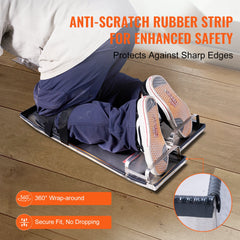 Concrete Knee Boards Stainless Steel, 28'' x 8'' Concrete Sliders, Knee Boards For Concrete, Concrete Knee Pads Pair Moving Sliders, with Board Straps for Cement and Concrete Finishing