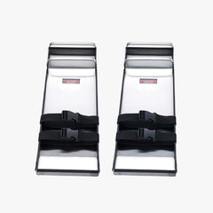 Concrete Knee Boards Stainless Steel, 28'' x 8'' Concrete Sliders, Knee Boards For Concrete, Concrete Knee Pads Pair Moving Sliders, with Board Straps for Cement and Concrete Finishing