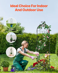 Metal Garden Trellis for Climbing Plant Support 60 x 15 in Rustproof