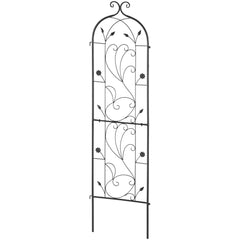 Metal Garden Trellis for Climbing Plant Support 60 x 15 in Rustproof