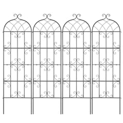 4 Packs Metal Garden Trellis for Climbing Plant Support 71x20 in Rustproof