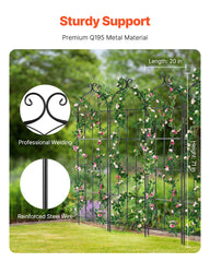 4 Packs Metal Garden Trellis for Climbing Plant Support 71x20 in Rustproof