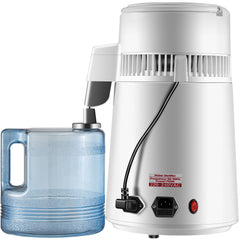Water Distiller Purifier Pure Water Distiller Filters Water Distillation 4L Internal Stainless Steel with Collection Bottle